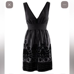 H&M Plunged neckline dress in Black